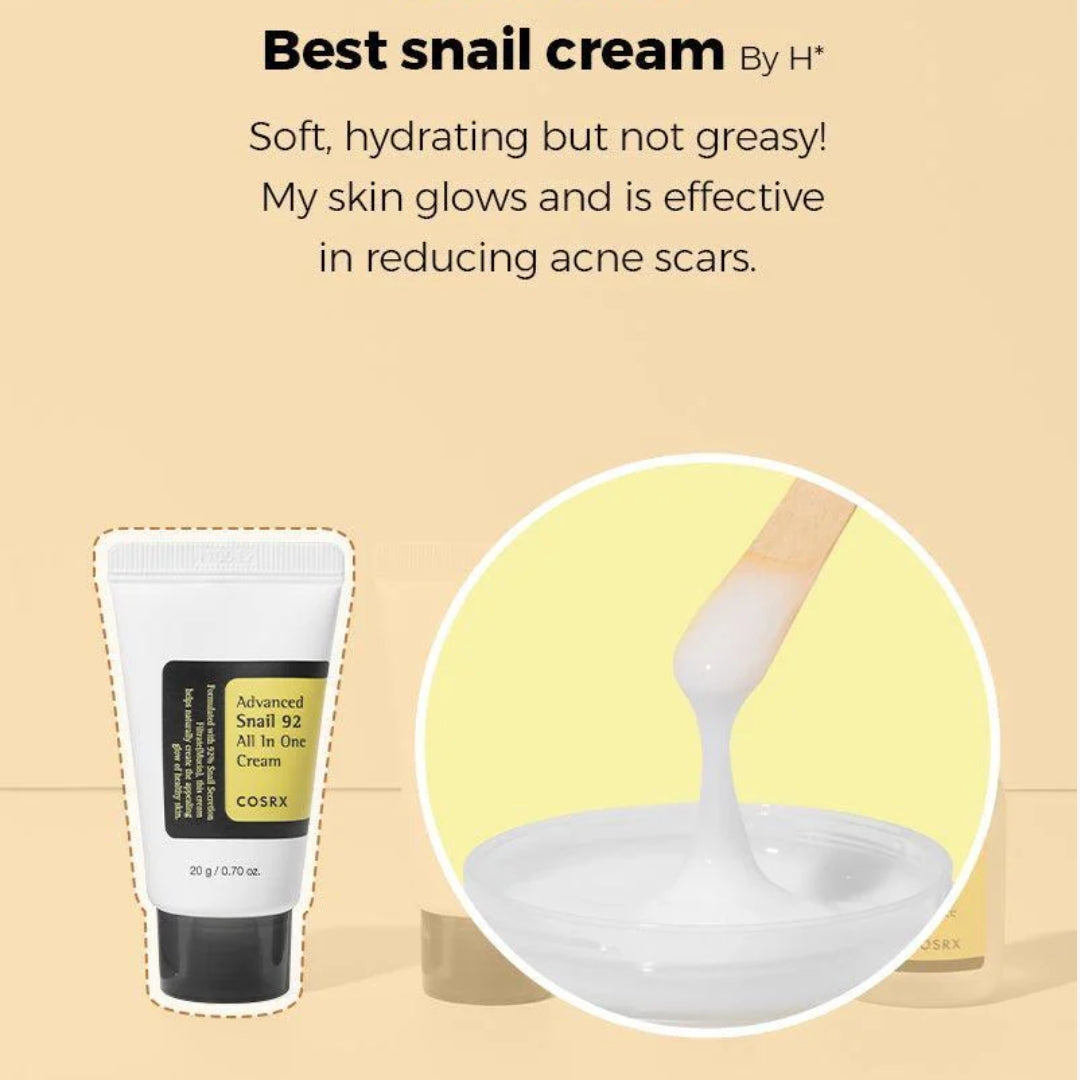 COSRX All About Snail Kit – 4-Step Advanced Snail Mucin Skincare Trial Set