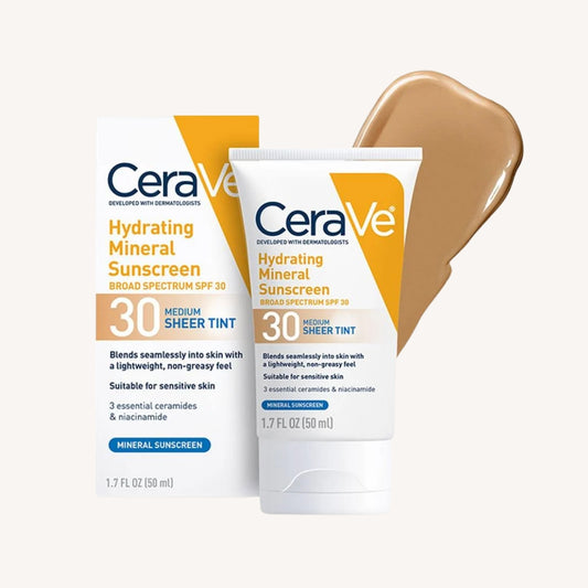 Hydrating Mineral Sunscreen SPF 30 Face Sheer Tint, Shade: Medium