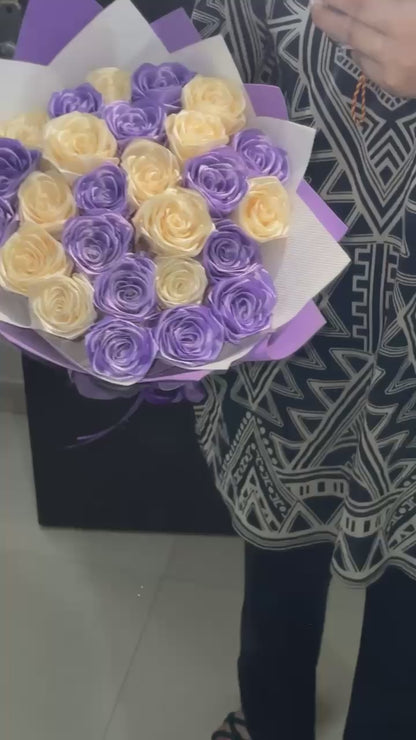 Ribbon Flower Bouquet- 27 Flowers