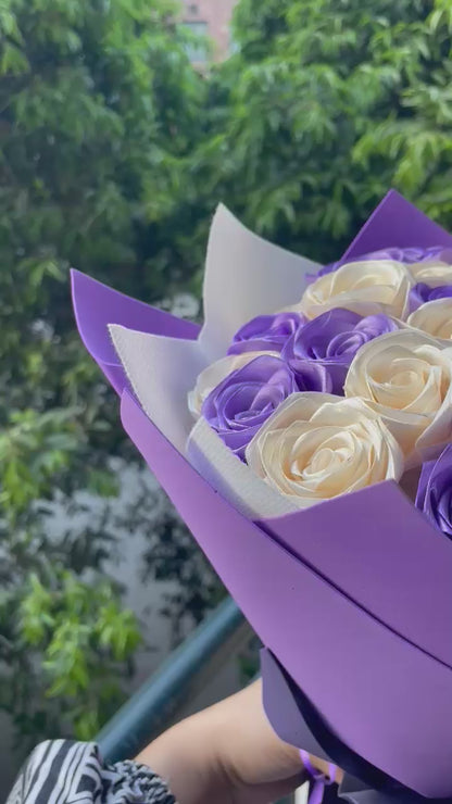 Ribbon Flower Bouquet- 27 Flowers